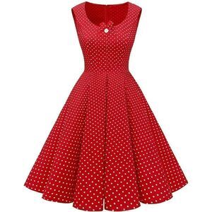 ❤️ Pinup 1950s Retro Red Polka Dot Disney Minnie Mouse Dress S, XL NWT
